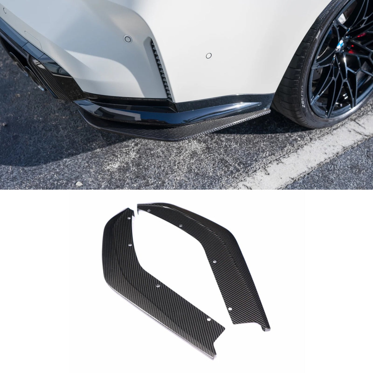 Karbonowe Dokładki Tylnego Zderzaka Boczne BMW M3 G80 / G81