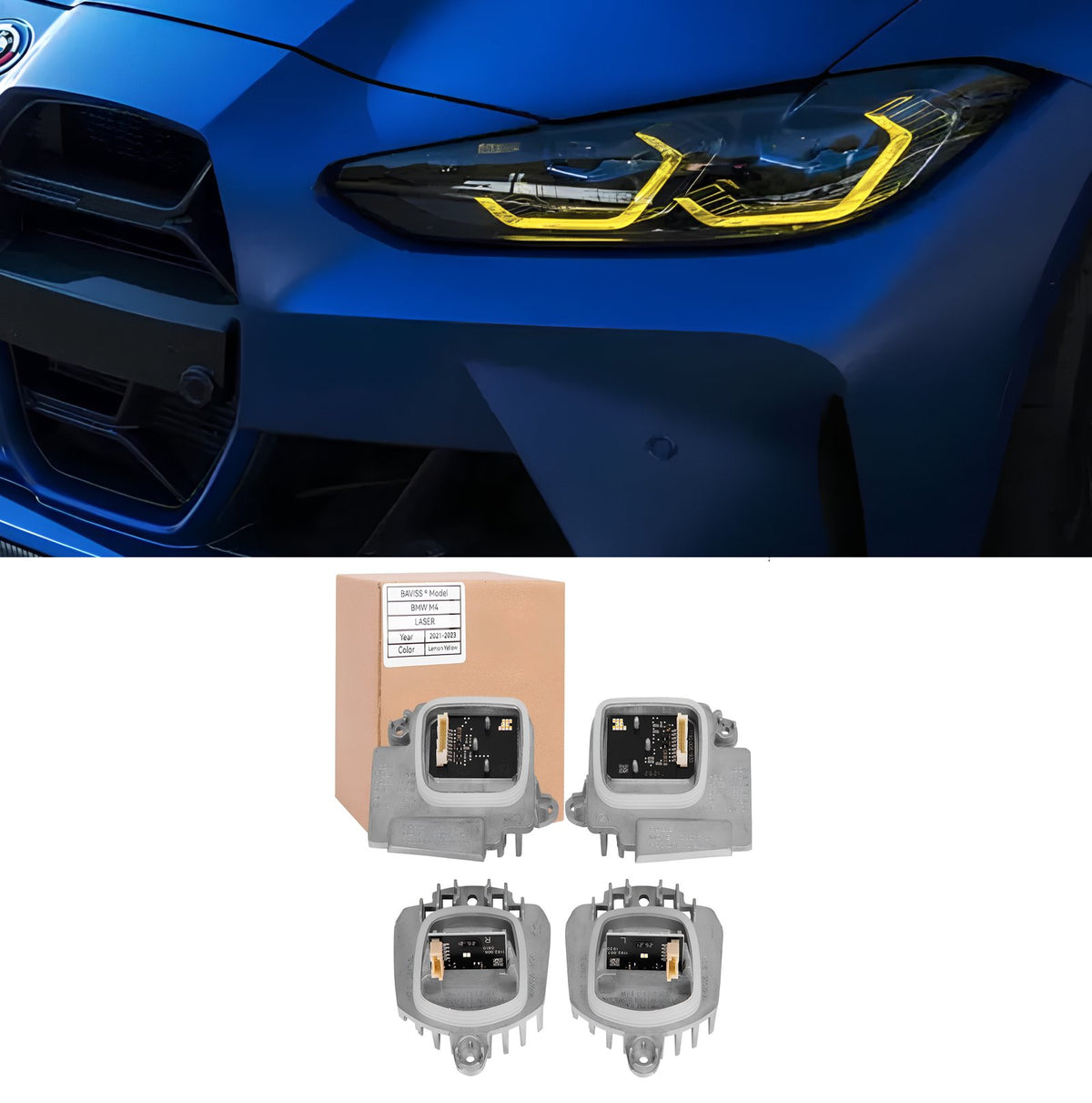 Moduł YELLOW DRL do BMW G80/G82/G84/G26/G23/G22 2021-2023 Laser zmiana koloru na żółty