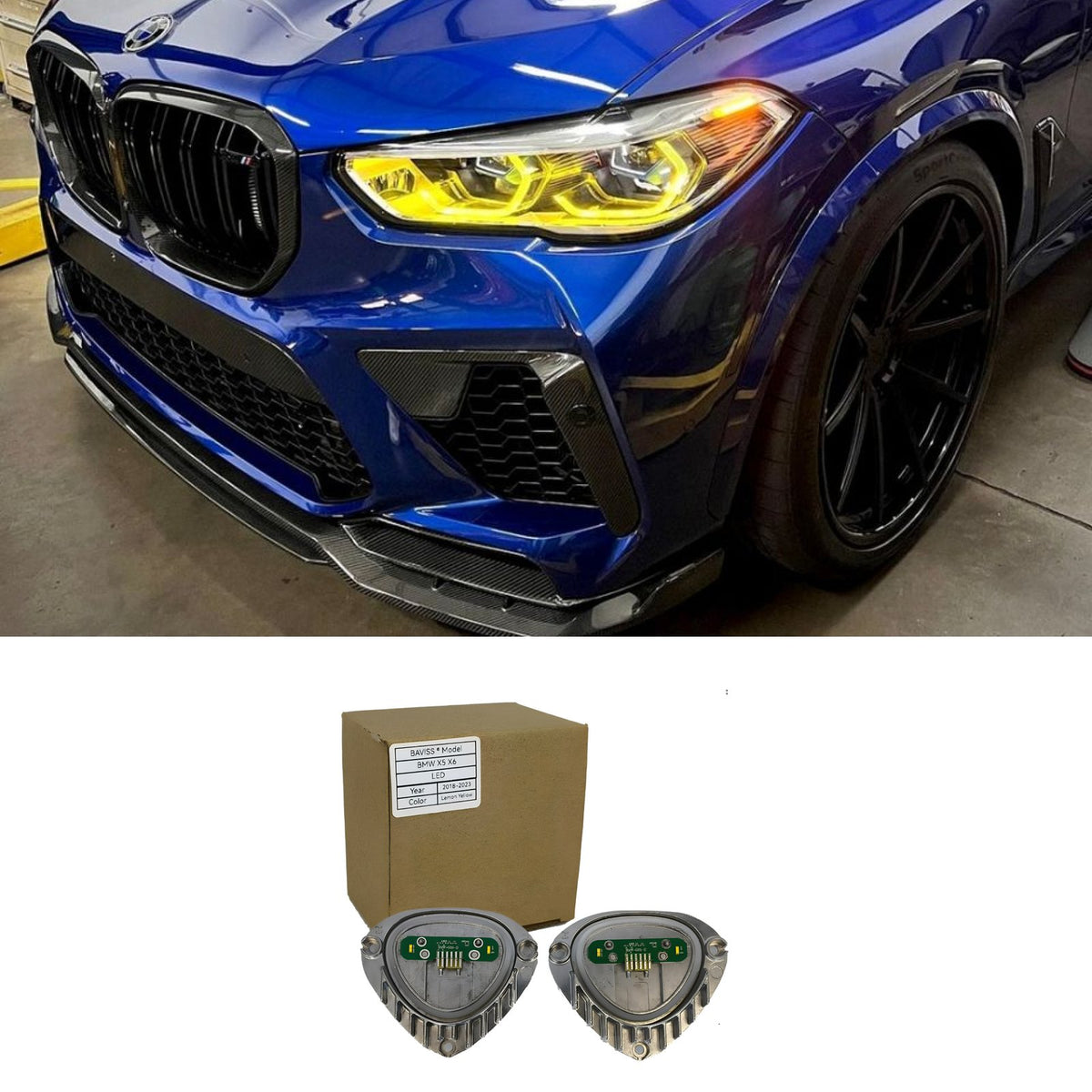 Moduł YELLOW DRL do BMW G05/G06 2019-2022 LED zmiana koloru na żółty USA