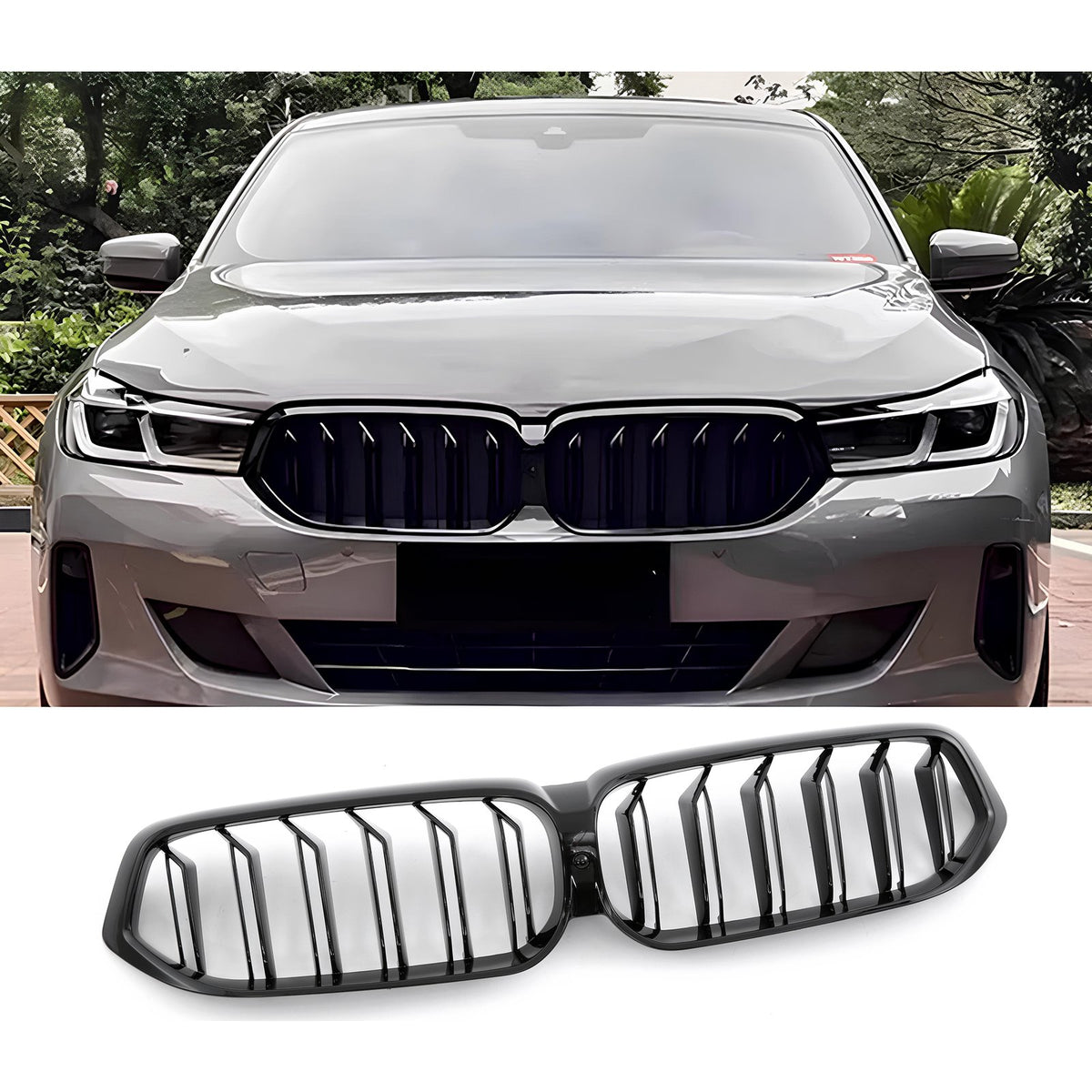 Atrapa Nerki Grill G32 BMW 6 SERIES GT CZARNY POŁYSK LCI M STYLE (2020–2024)