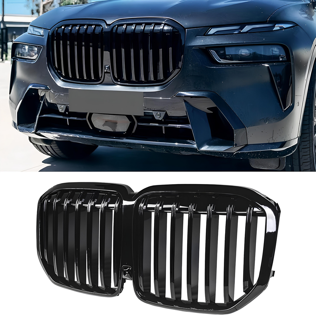 Atrapa Nerki Grill G07 BMW X7 CZARNY POŁYSK LCI (2023–ON) M-Performance Style