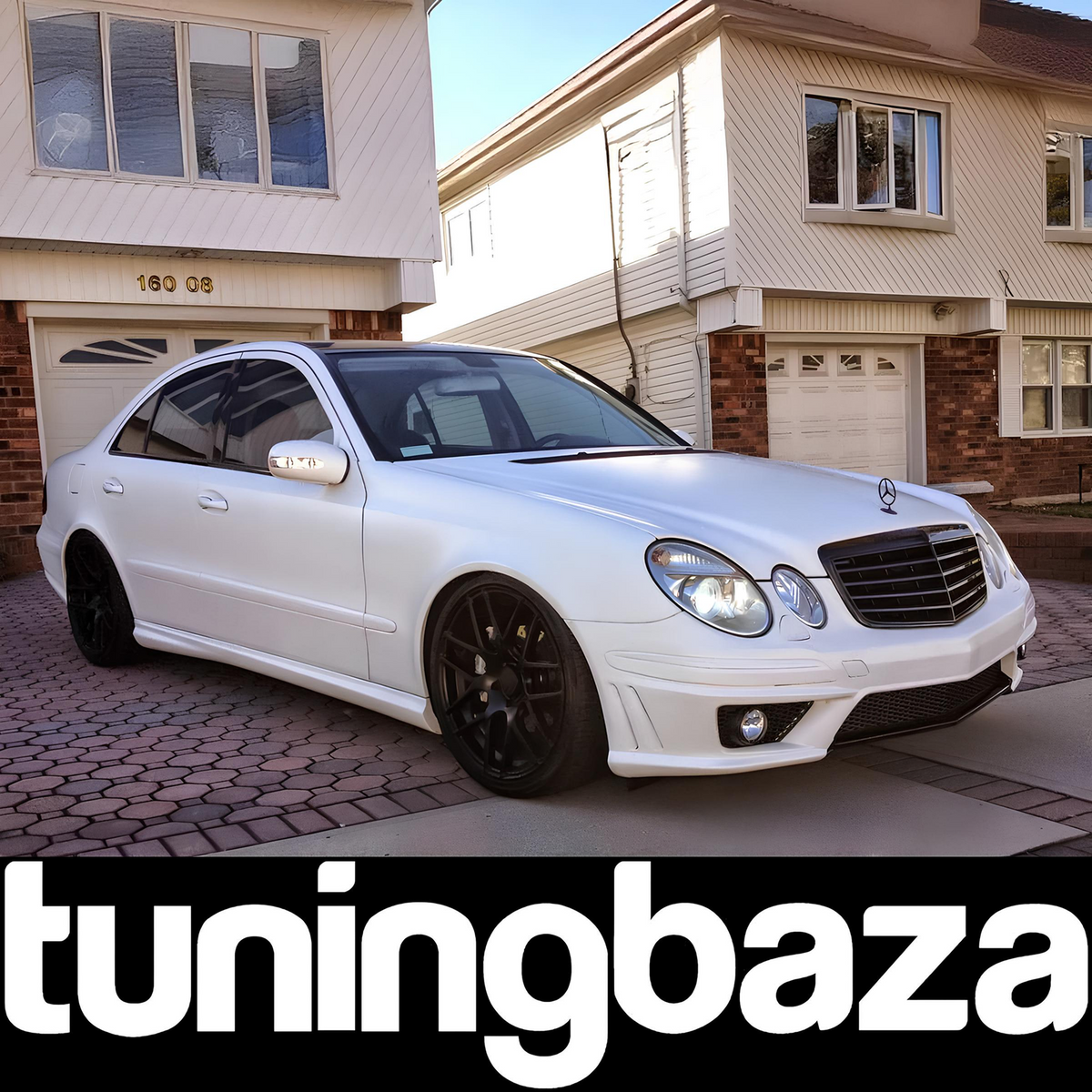 Atrapa Grill Mercedes E-Class W211 / S211 LIFT (2006–2009) ASSY All Black Style (Czarny Połysk)