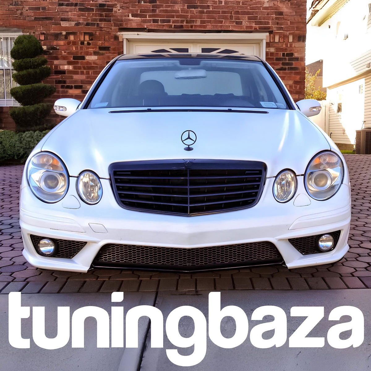Atrapa Grill Mercedes E-Class W211 / S211 LIFT (2006–2009) ASSY All Black Style (Czarny Połysk)