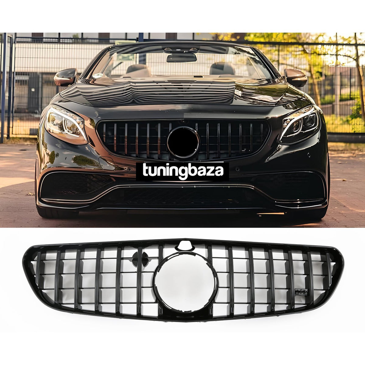 Atrapa Grill Mercedes S-Klasa S63/65 AMG A217 / C217 (2014–2017) GT-Style (Panamericana) Czarny Połysk