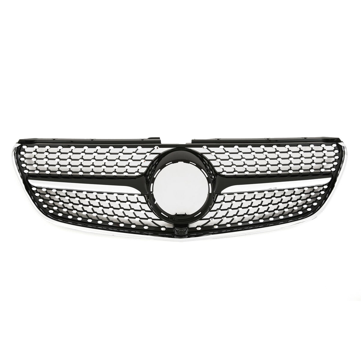 Atrapa Grill DIAMOND BLACK Mercedes V-Klasa W447 FACELIFT 04.2019+ | Tylko AMG Line | Czarny Połysk + Chrom