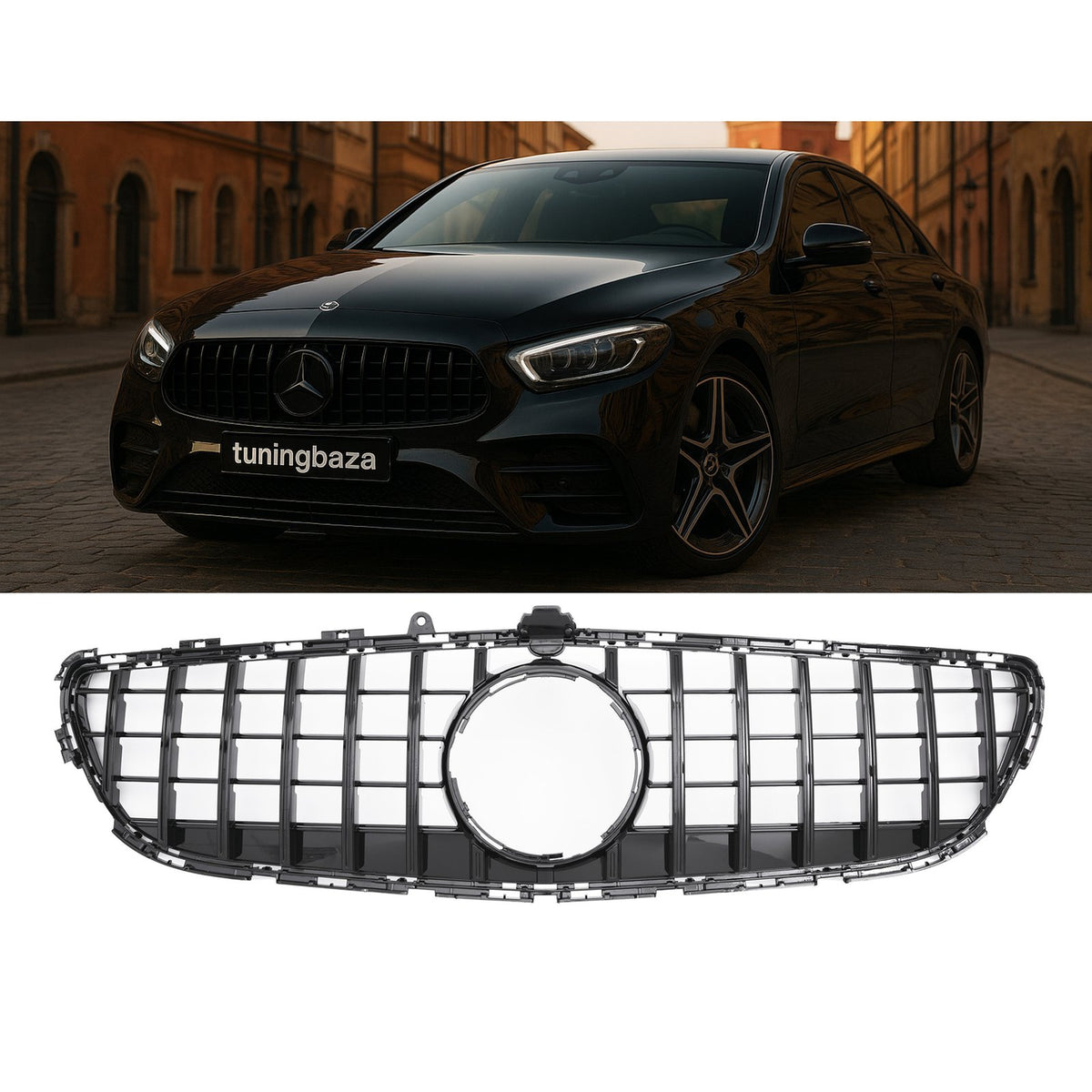 Atrapa Grill Mercedes CLS C218 / X218 (2014–2017) GT-Style (Panamericana) Czarny Połysk