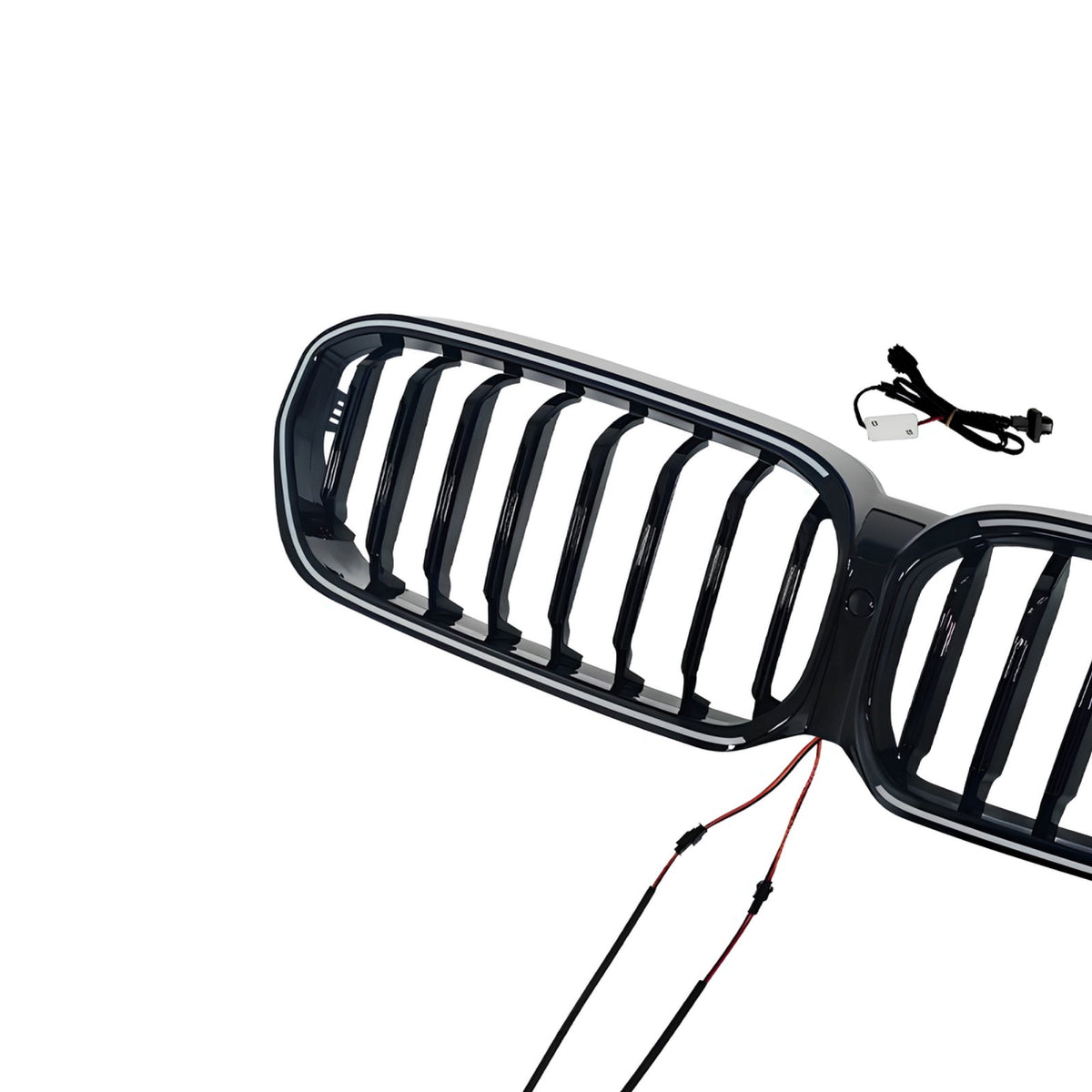 Atrapa Nerki BMW Seria 5 G30 / G31 LCI (2020–2024) MP-Style LED Iconic Glow Czarny Połysk