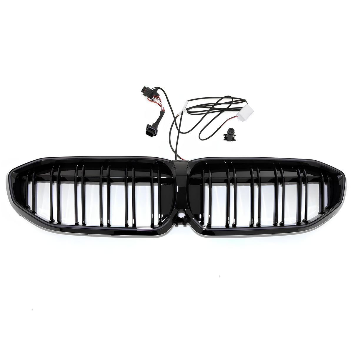 Atrapa Nerki BMW Seria 3 G20 / G21 (2019–2022) PRE-LCI 2BAR LED Czarny Połysk