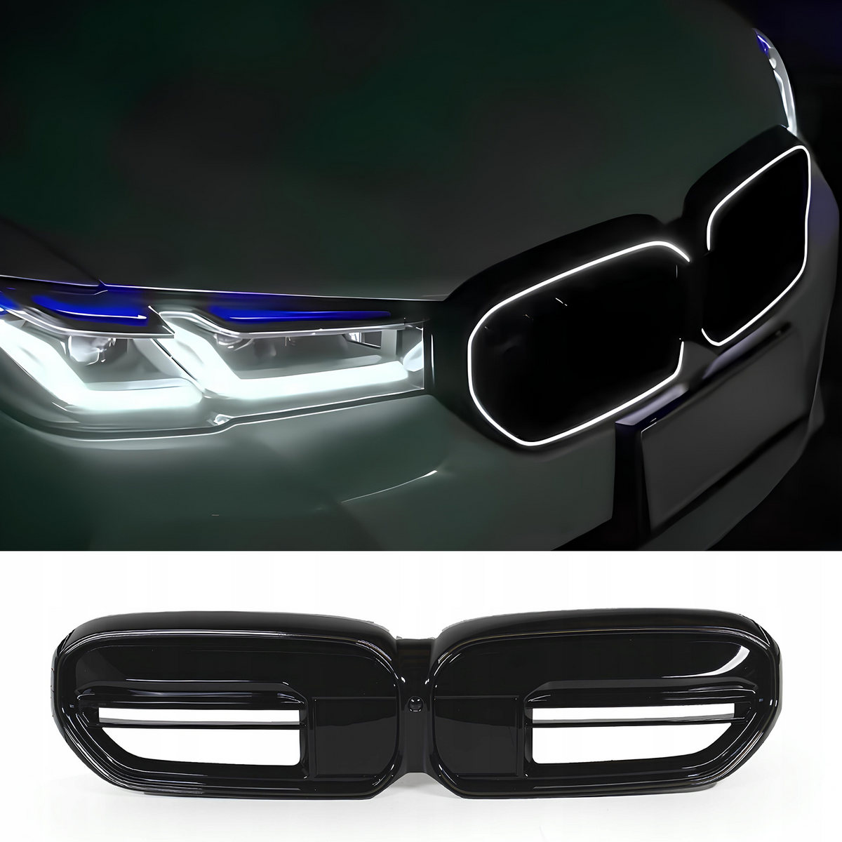 Atrapa Nerki BMW Seria 5 G30 / G31 LCI (2020–2024) M-LOOK LED Czarny Połysk