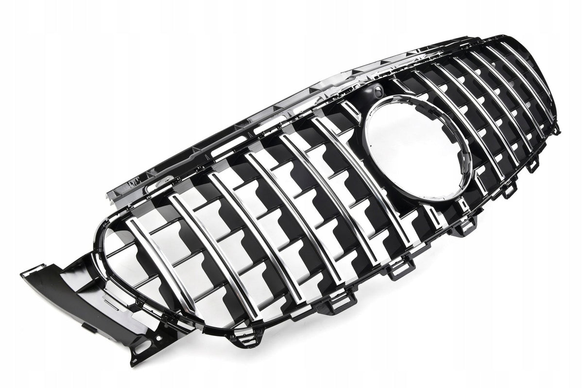 Grill Atrapa Mercedes E W213 / C238 (2016-2020) GT-Style Czarny Połysk+ Chrome (Z Kamerą 360)