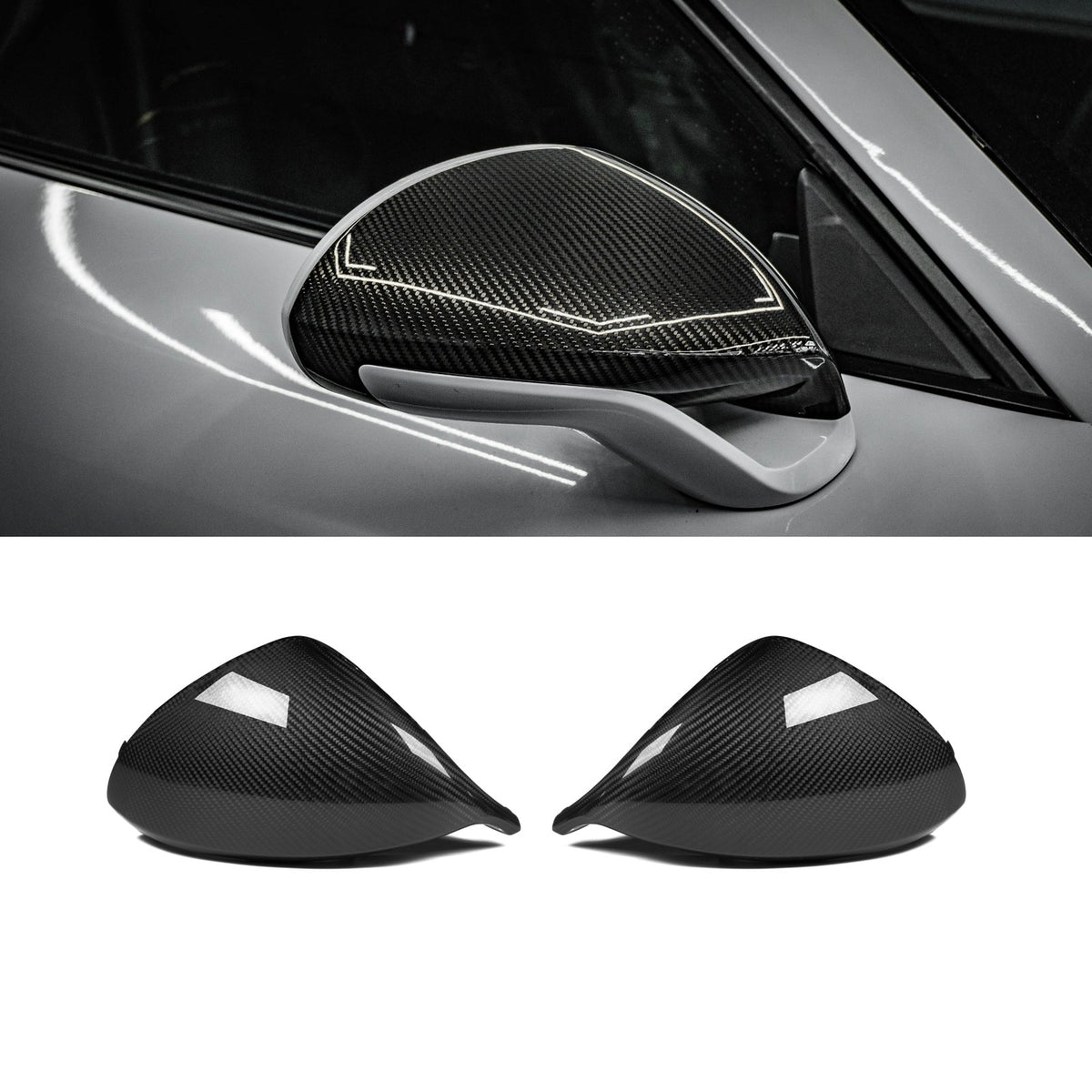 Karbonowe Nakładki na Lusterka Porsche 911 991 RS / 981 Boxster 13-16 – Styl OEM/Carbon Fiber