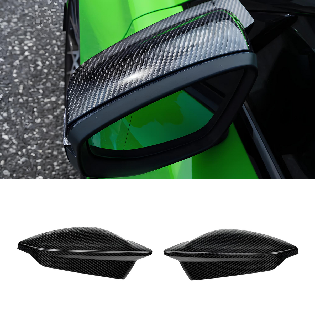 Karbonowe Obudowy Lusterek do Audi RS3 8Y (2024+) SOOQOO Style (LINE ASSIST)