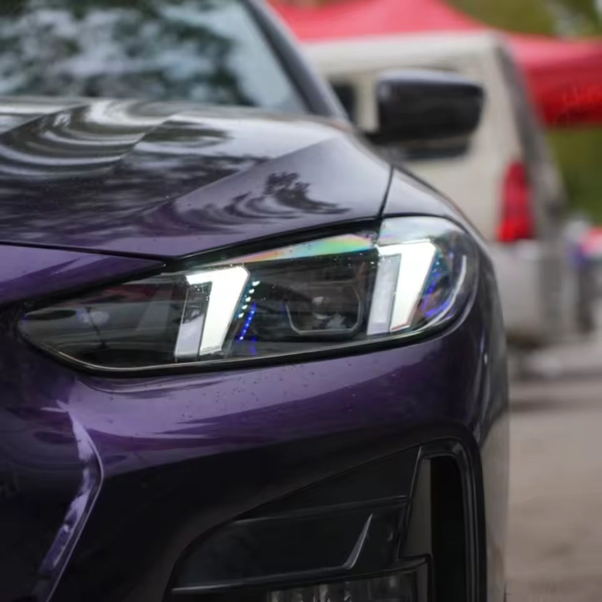Lampy przednie LED do BMW G22 / G26 / M3 / M4 G80 / G82 – Snake Eyes Y+W DRL do LED