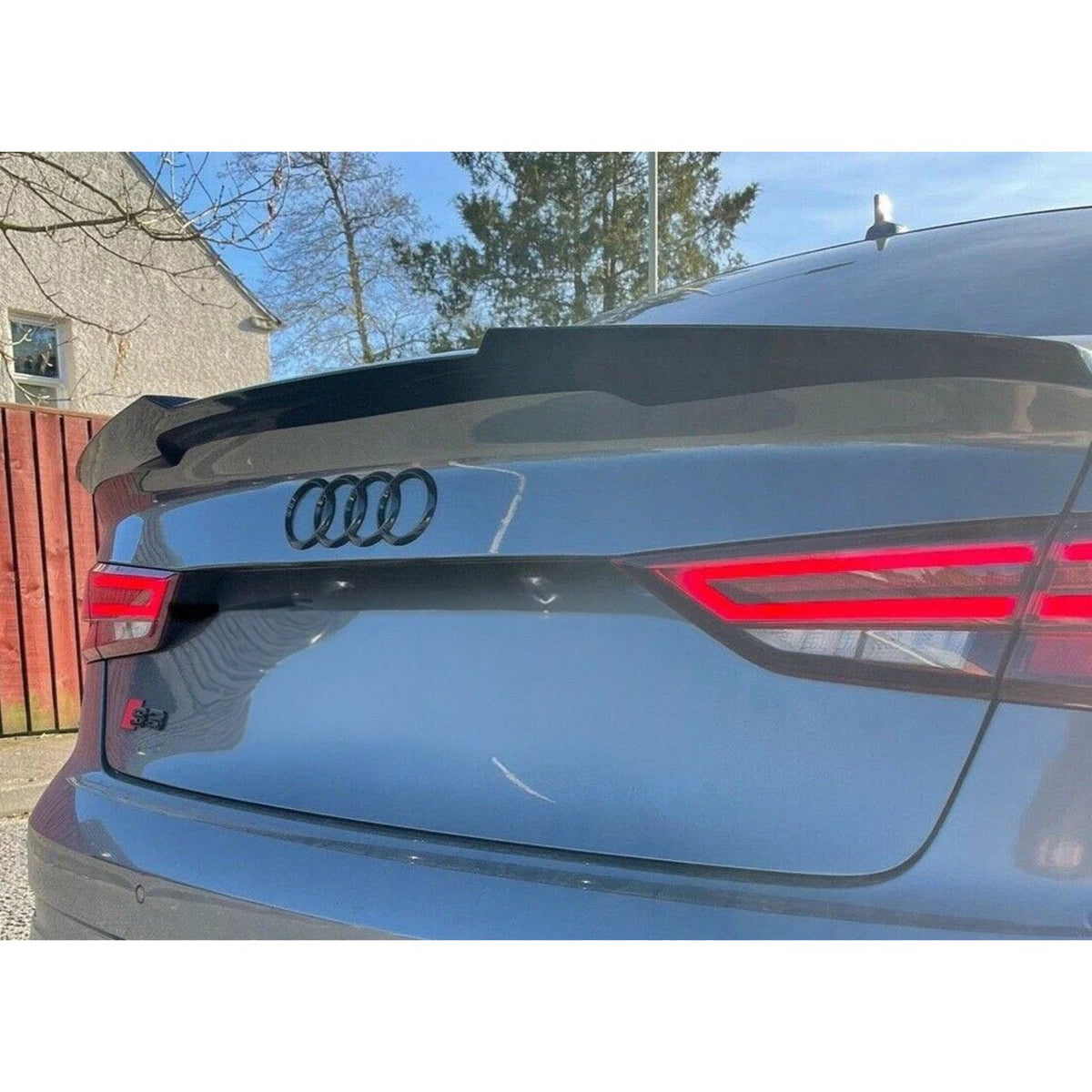 Spoiler Lotka Klapy Bagażnika Audi A3 8Y / S3 / RS3 Sedan (2020+) M4-Style Czarny Połysk