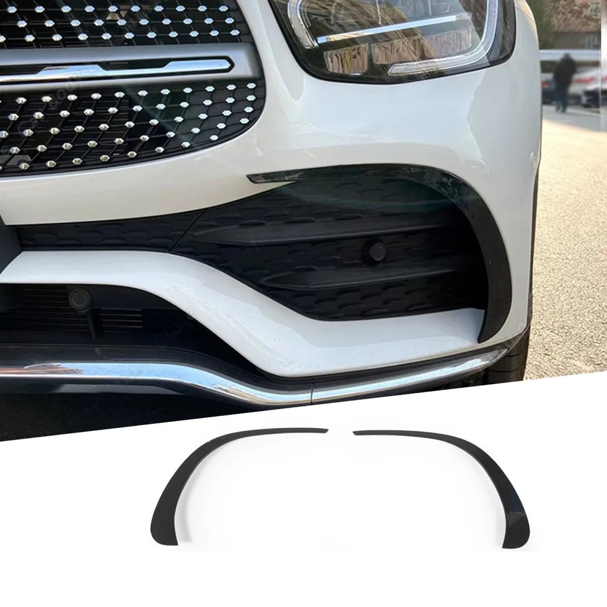 Canardy Górne Dokładki Wlotów Przód Mercedes GLC X253/C253 19-23 GLC43 AMG