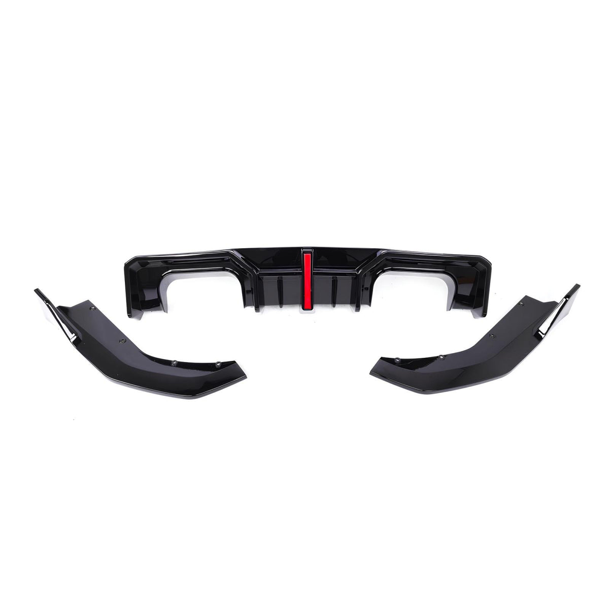 Dyfuzor Tylny BMW G80 M3 AD Style z LED (2021+) Czarny Połysk ABS