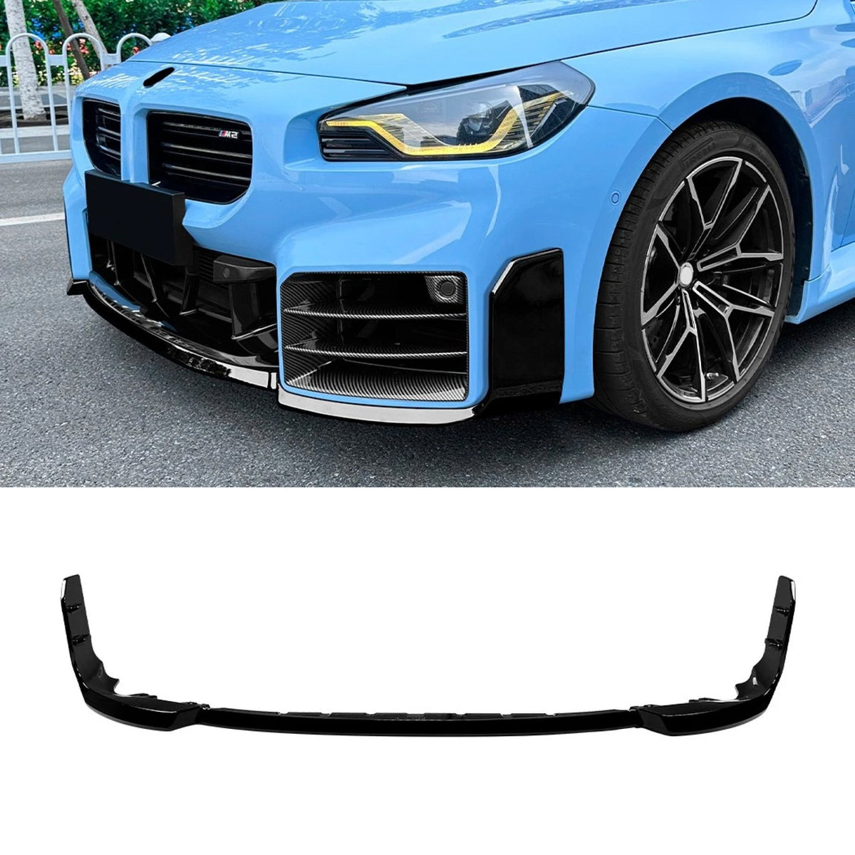 Dokładka Spoiler Splitter Przód BMW M2 G87 MP Type Czarny Połysk (2022+)