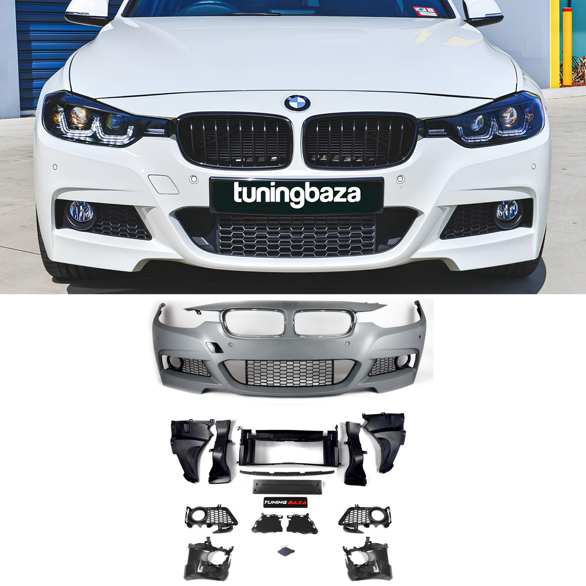 Zderzak Przedni BMW Serii 3 F30 F31 M-Tech / M-Pakiet (PDC + Kratki Przeciwmgielne)