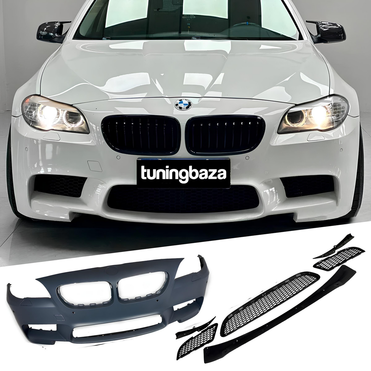 Zderzak Przedni BMW F10 (2010-2017) – M5 Look z PDC i SRA, bez Świateł Przeciwmgielnych