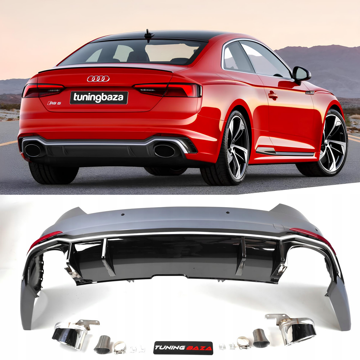 Tylny Zderzak Audi A5 F5 S5 RS5 Style Coupe/Cabriolet (2016–2020, 2D)