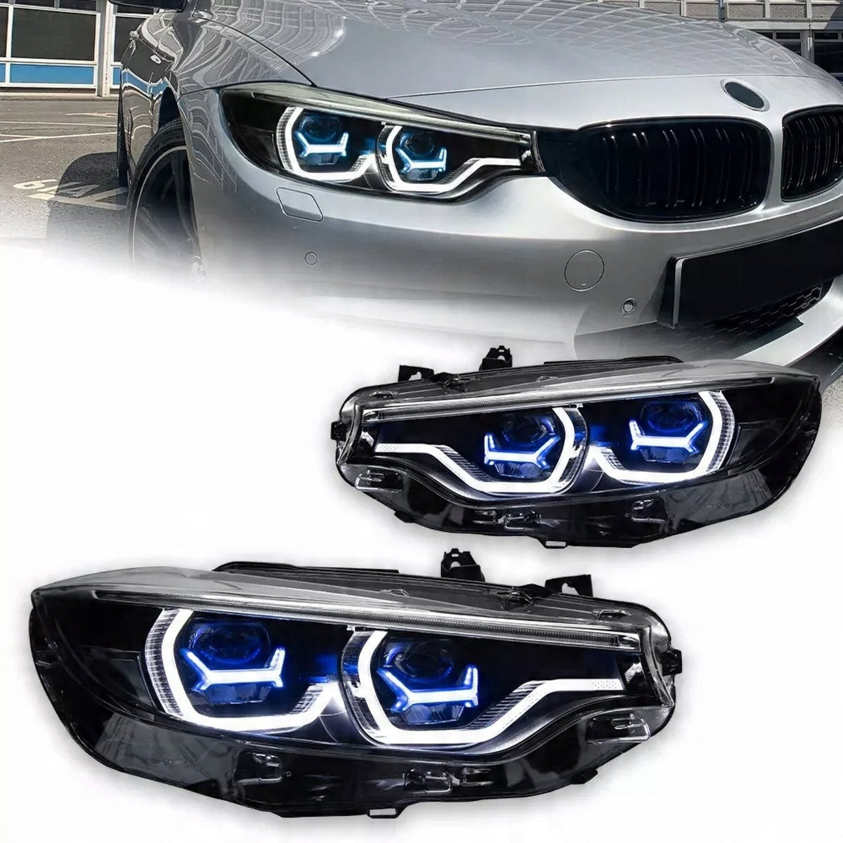 Reflektory LED Laser Retrofit w Stylu G Series do BMW F32 F36 F80 F82 F83 F33 (2013-2015) – 8 PIN EU