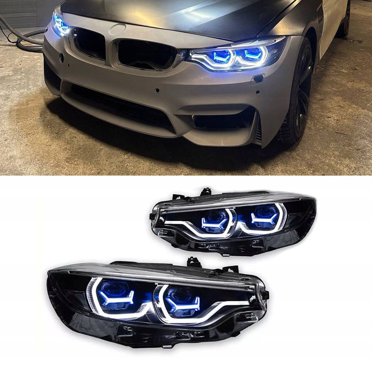 Reflektory LED Laser Retrofit w Stylu G Series do BMW F32 F36 F80 F82 F83 F33 (2013-2015) – 8 PIN EU