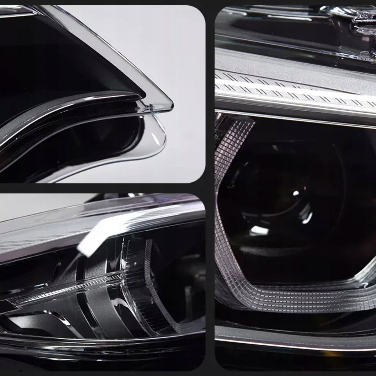 Reflektory LED do BMW F22 Seria 2 (2014-2019) Xenon do LED – Styl LCI z Angel Eyes