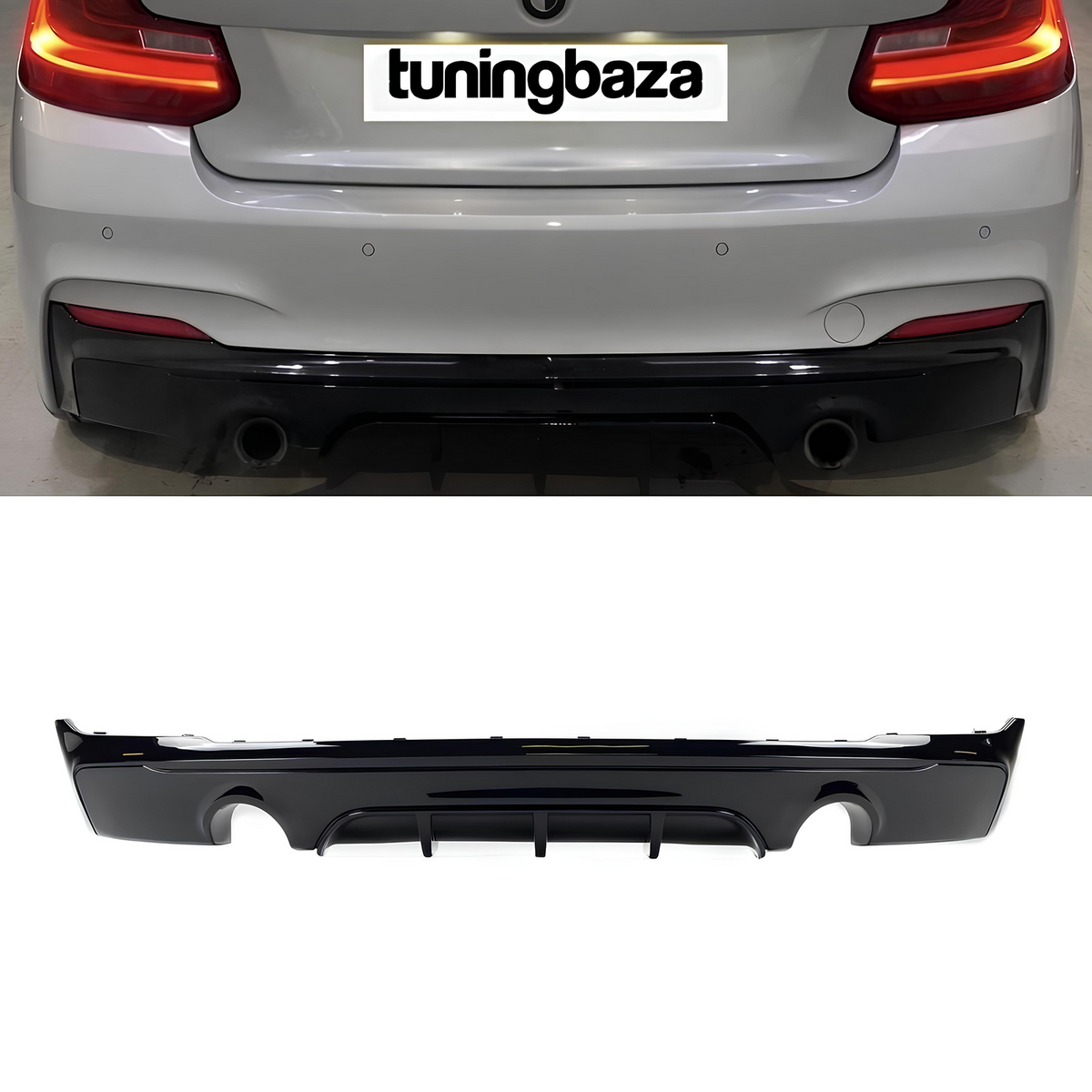 Dyfuzor Tylny BMW F22 / F23 M-Performance Style Czarny Połysk 0--0 (2014-2021)