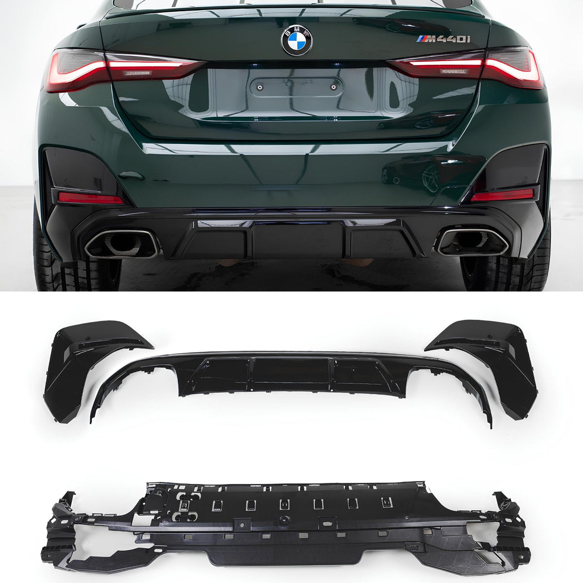 Dyfuzor Tylny BMW G26 440i M-Performance Czarny Połysk (2021-2024)
