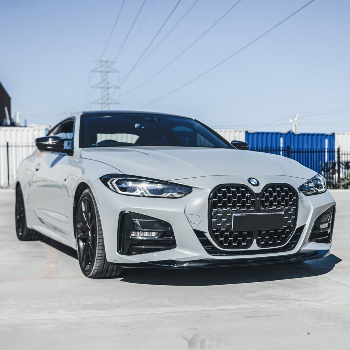 Dokładka Splitter Przód do BMW Serii 4 G22 Coupe (2020–2024) M-Performance – Czarny Połysk