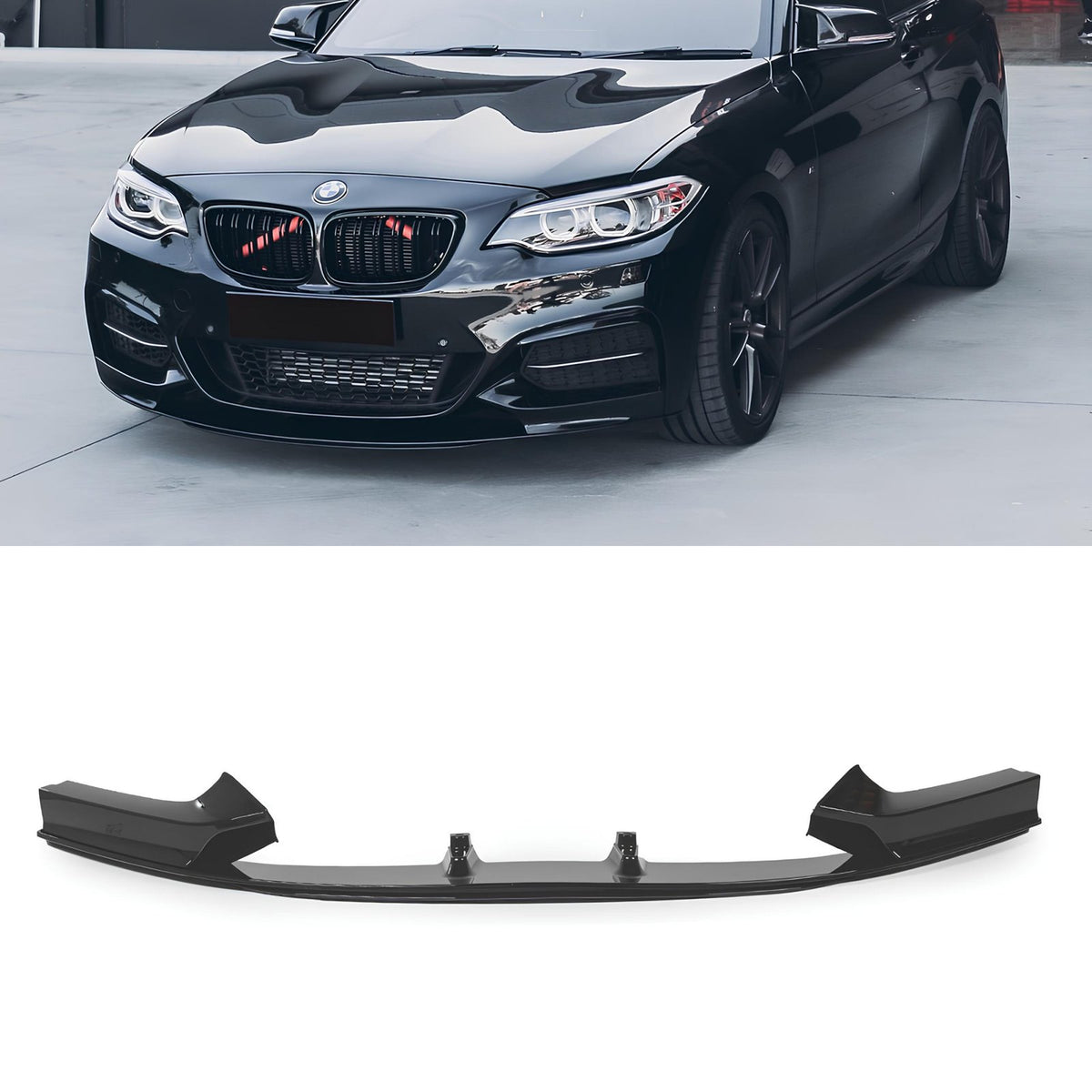 Dokładka Splitter Przód do BMW Serii 2 F22 M-Performance – Czarny Połysk