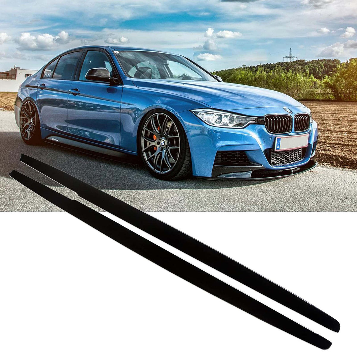 Dokładki Listwy Progów BMW F30 F31 M-Pakiet (2012-2018) – Czarny Połysk MP Style