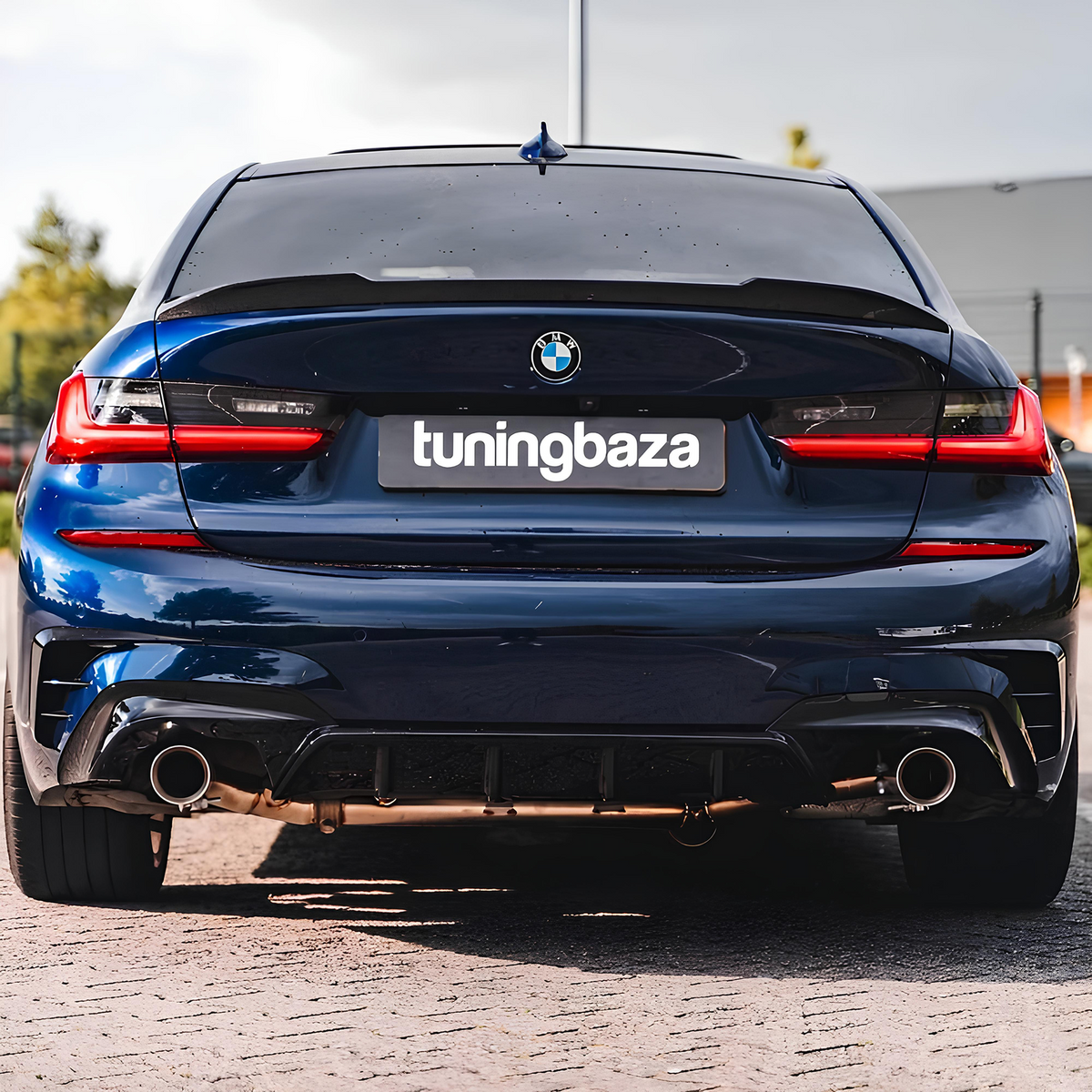 Dyfuzor Tylny BMW G20 / G21 Przedlift 2018-2022 340i Style 0--0 Czarny Połysk