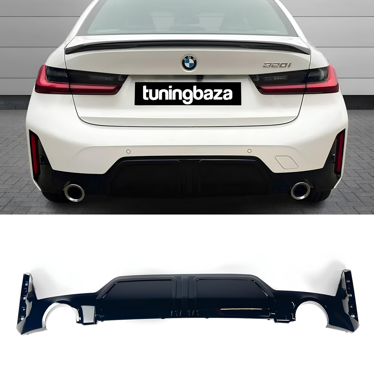 Dyfuzor Tylny BMW G20/G21 LCI M-Performance Czarny Połysk (2022+) 0-0