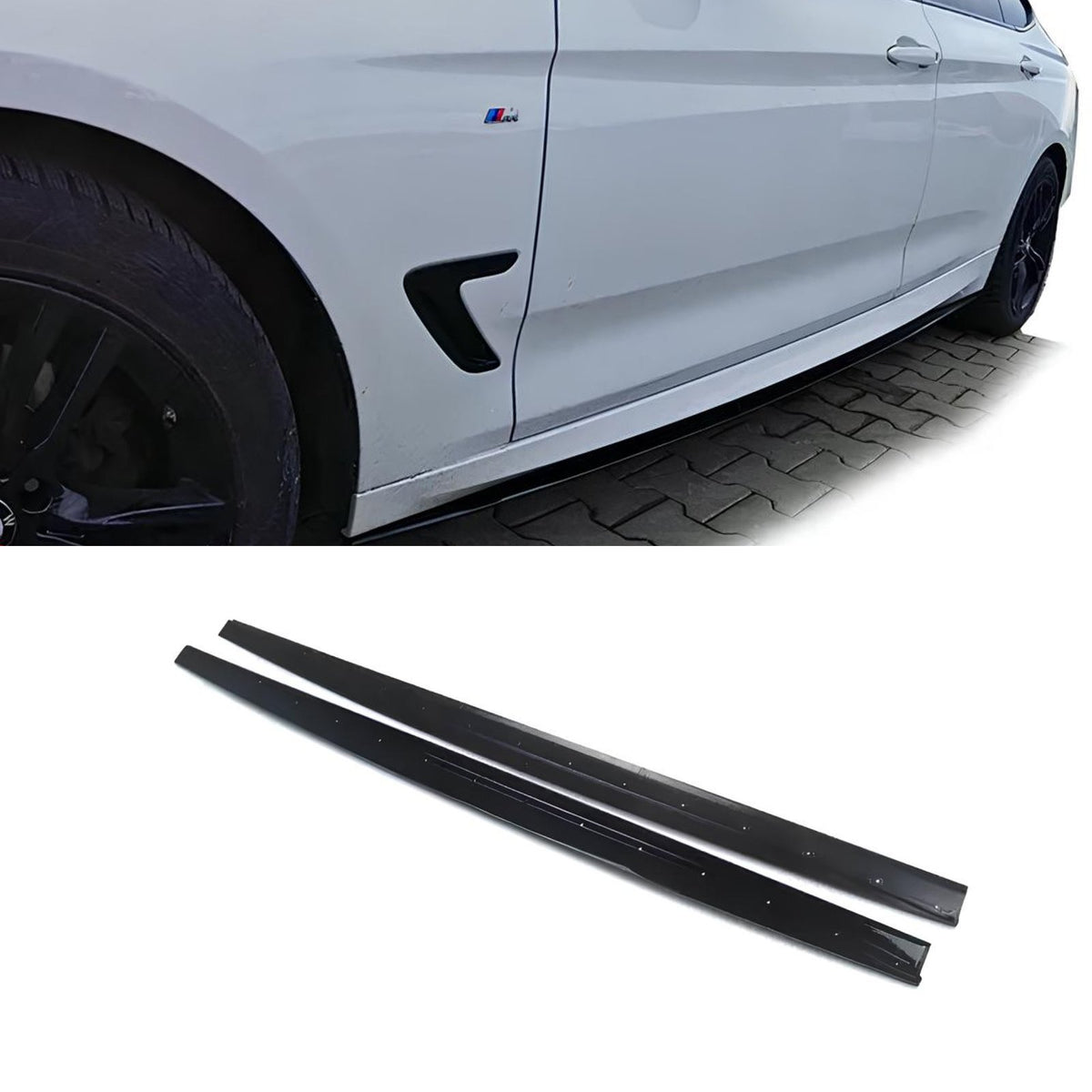 Listwy Progowe BMW F34 GT – M Performance Styl, Czarny Połysk