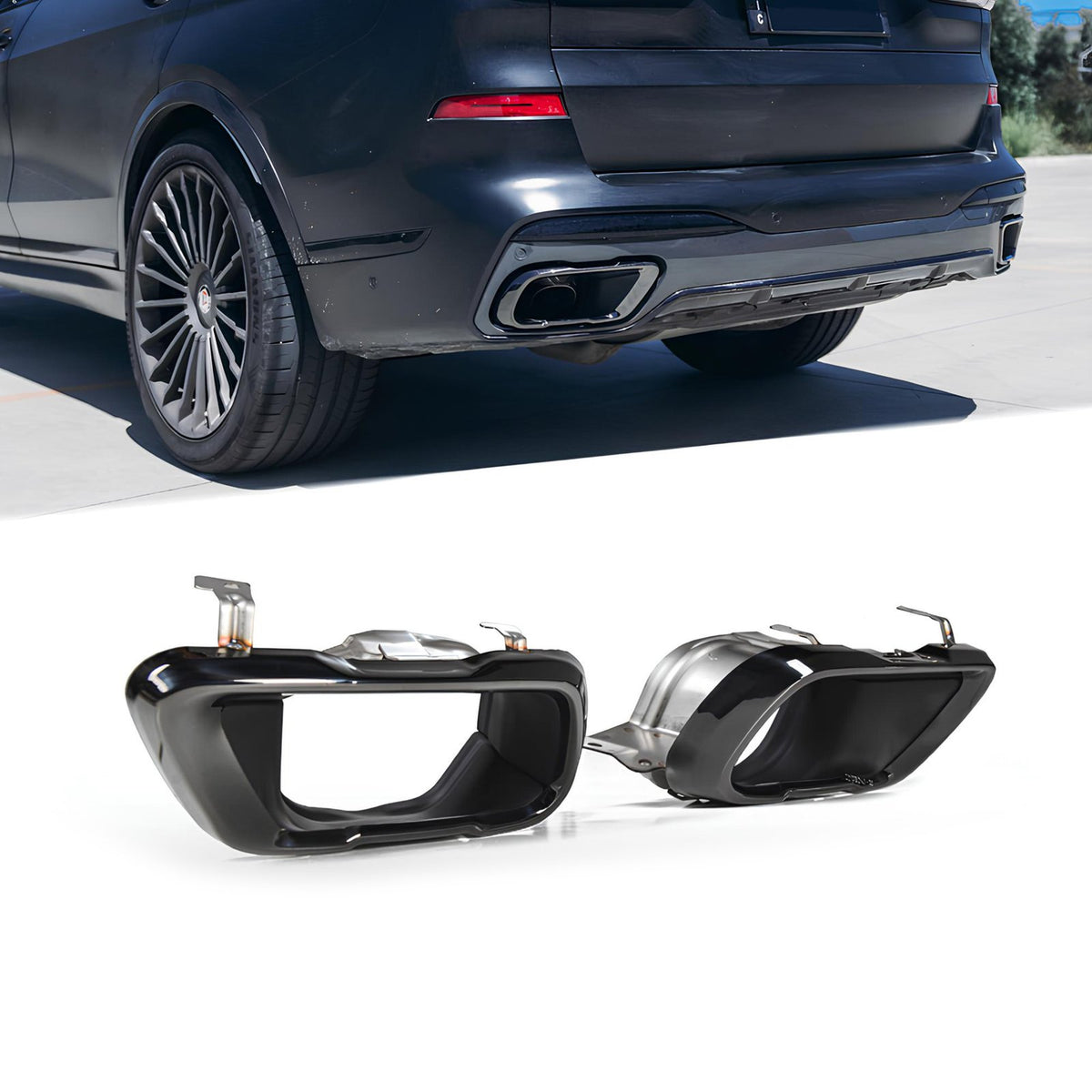 Końcówki Wydechu BMW X5 G05 / X6 G06 / X7 G07 – Czarny Połysk, MP-Style
