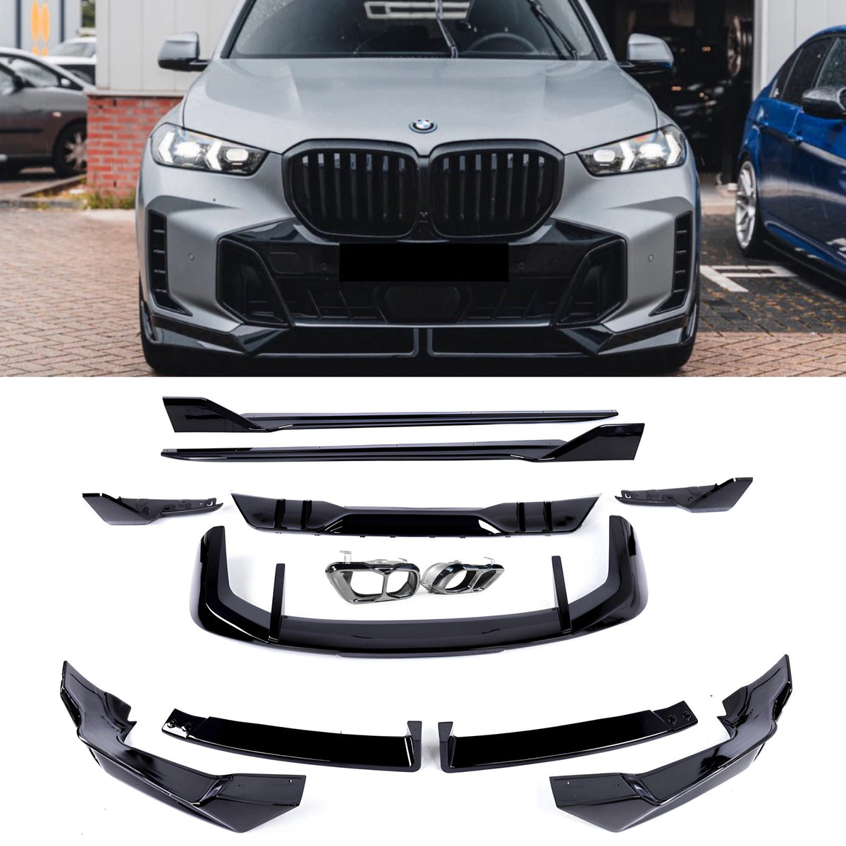 Aerokit (Zestaw dokładek) BMW X5 G05 LCI M-Performance Style Czarny Połysk (2023–2025)