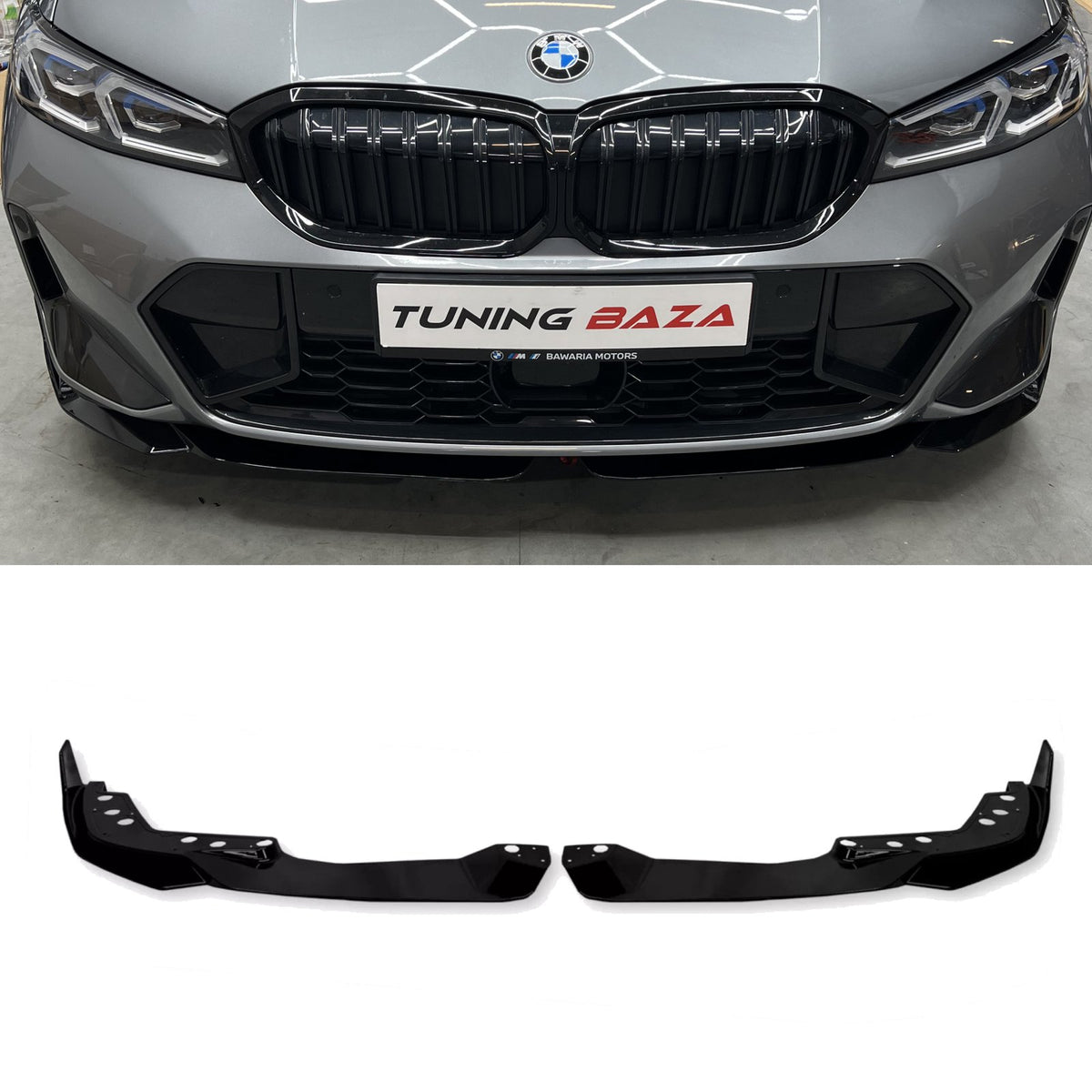 Dokładka Splitter Przód do BMW G20/G21 LCI 22–25 M-Performance – Czarny Połysk