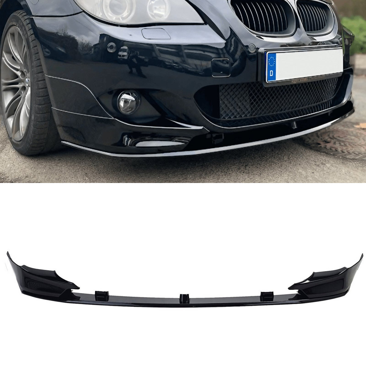 Dokładka Splitter Przód do BMW Serii 5 E60 (2003–2010) M-Performance – Czarny Połysk