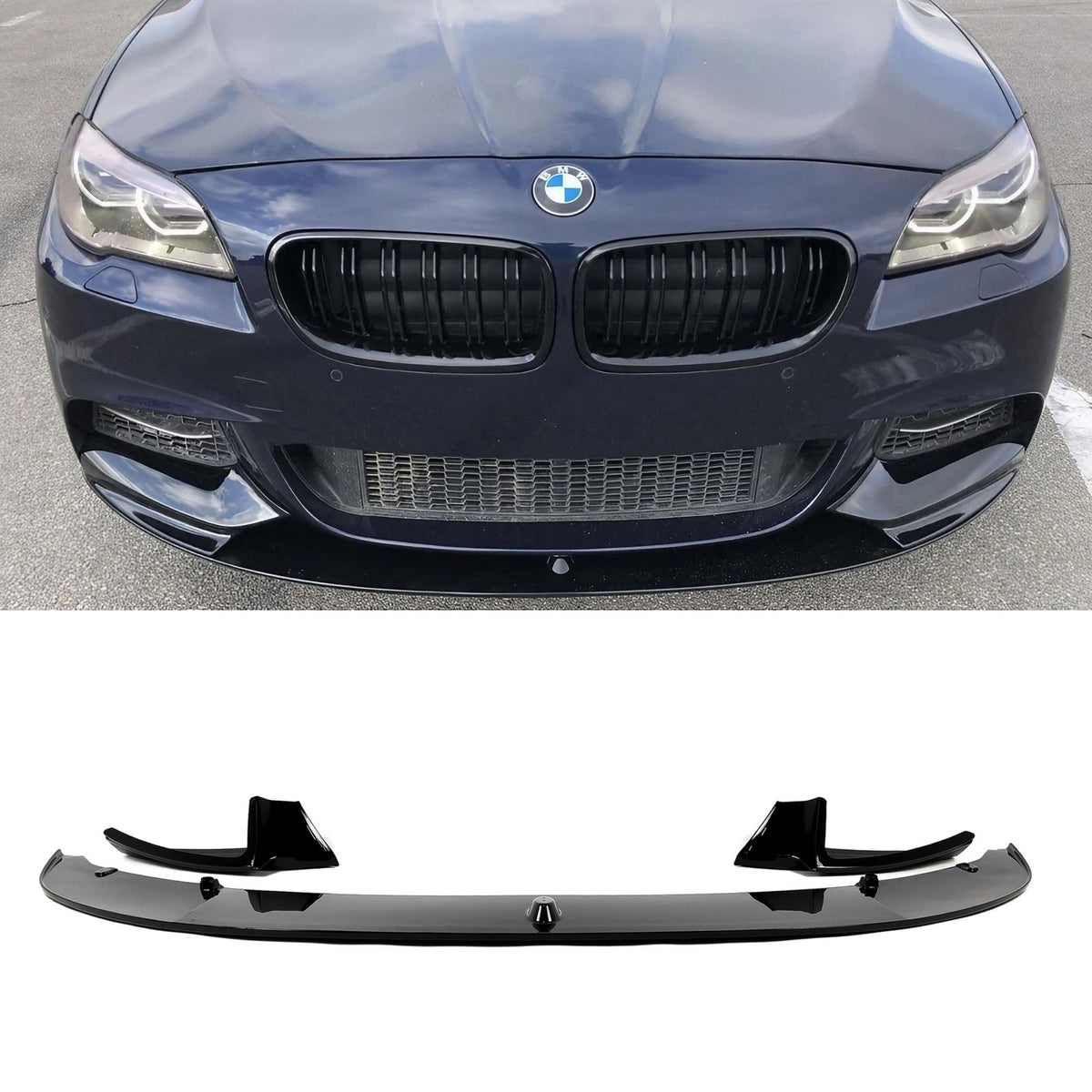 Dokładka Spoiler Splitter Przód BMW F10 / F11 MP Style Czarny Połysk (2010–2016)
