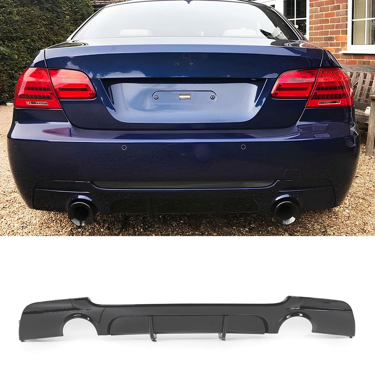 Dyfuzor Tylny BMW E92/E93 335i M-Performance Look Czarny Połysk (2006-2013) 0--0