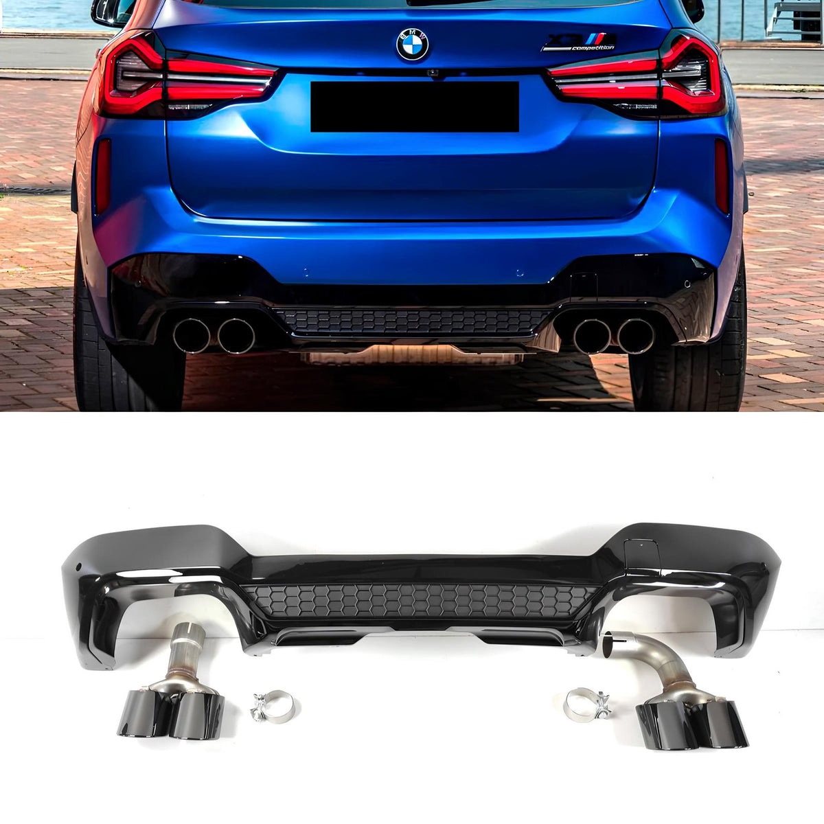 Aerokit (zestaw dokładek) BMW X3 G01 LCI Black Knight – Czarny Połysk (2022–2025) – tylko do M-Pakietu