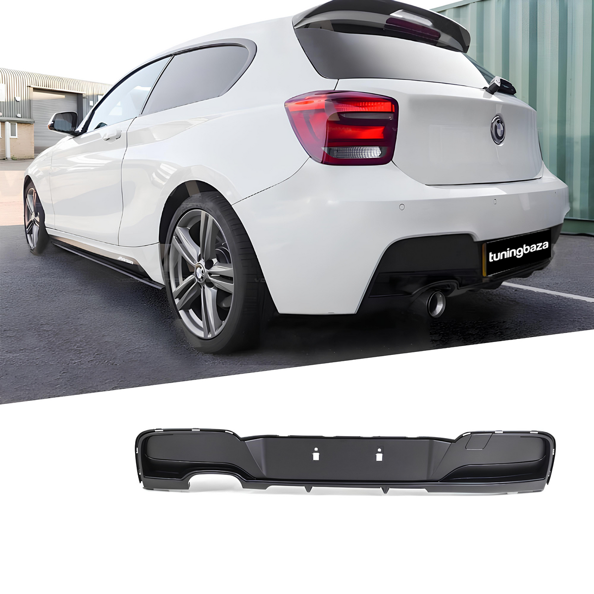 Dyfuzor Tylny BMW F20 / F21 M-Performance Look Czarny Połysk (2011–2015) 0-- Pre-LCI