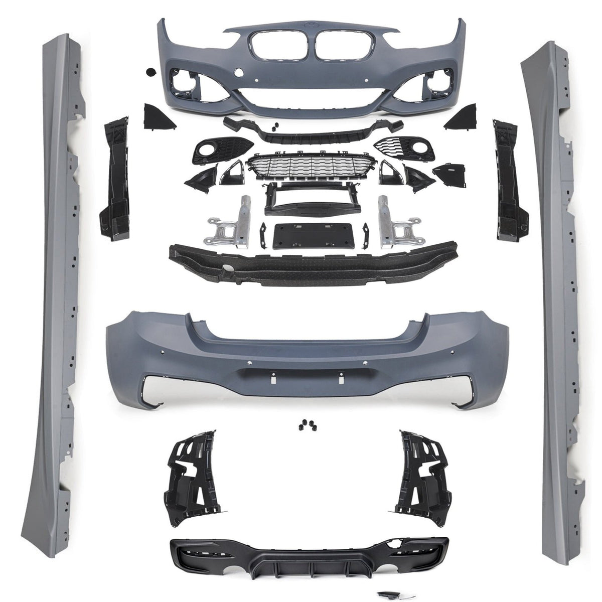 Bodykit Zderzaki Progi BMW F20 LCI (z PDC) + Kratki Halogenów