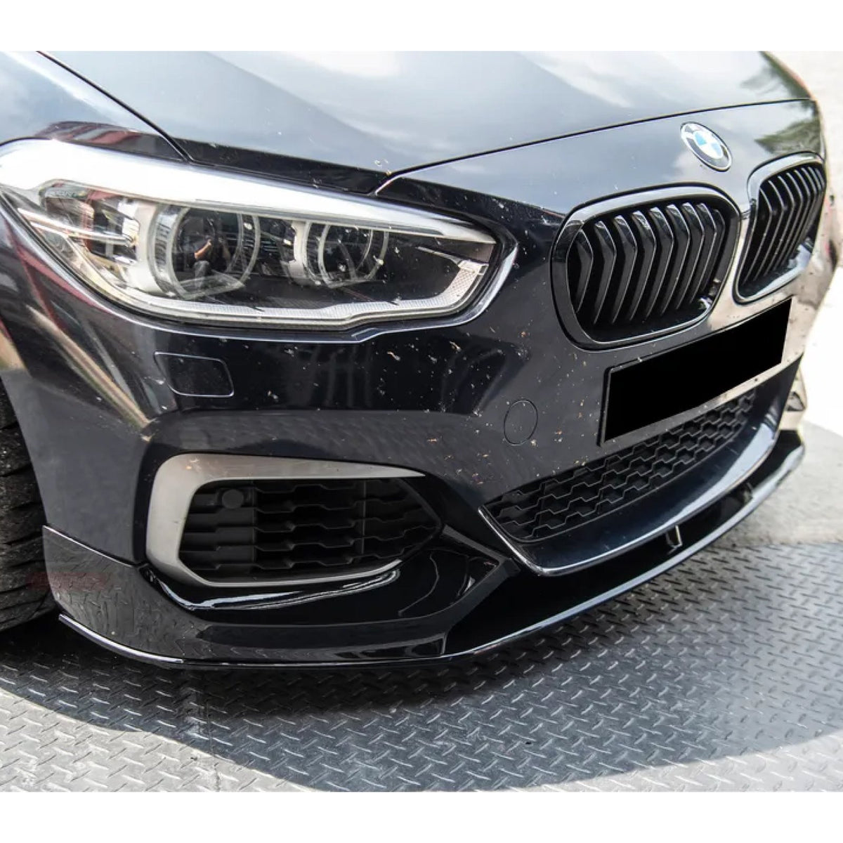 Dokładka Splitter Przód BMW F20 / F21 M-Performance Czarny Połysk (2015–2019)
