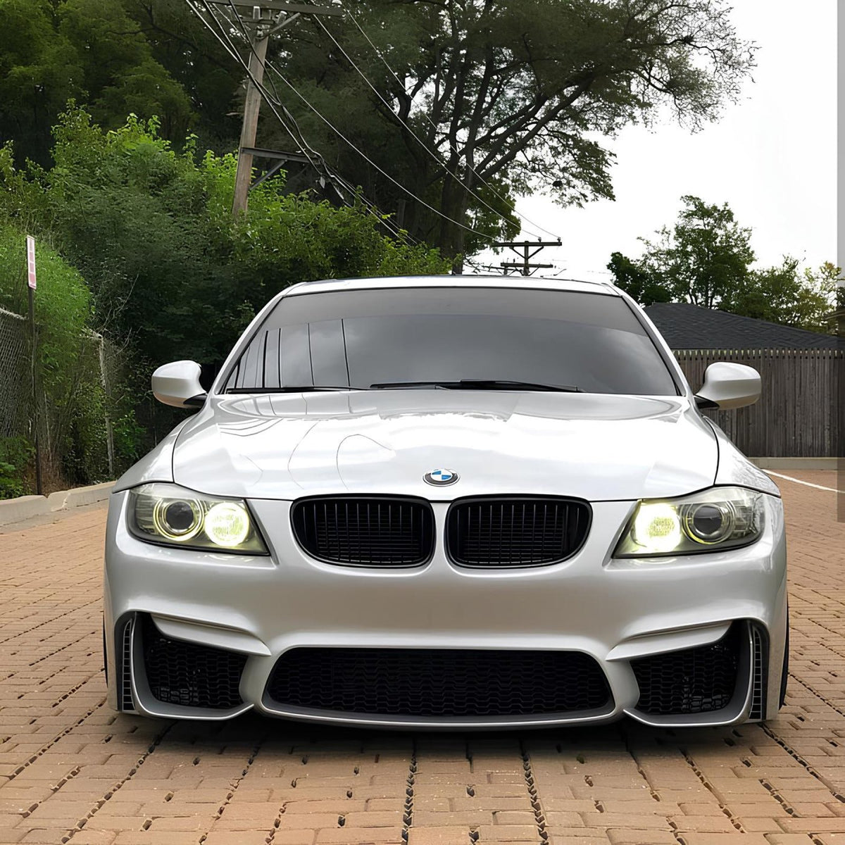 Bodykit Zderzaki Progi BMW E90 LCI (F80 Styl, z PDC)