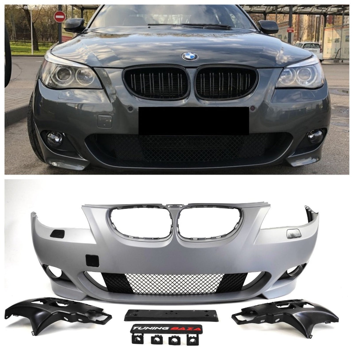 Bodykit BMW E60 M-Pakiet LCI M-Tech + Kratki Halogenów (PDC Opcjonalne)
