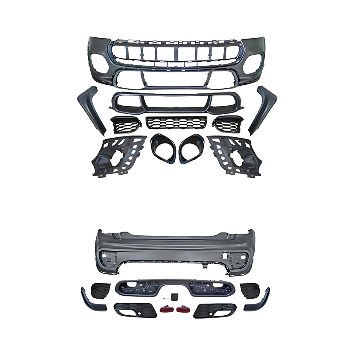 Bodykit Mini Cooper F55 (4D) JCW Style – Zderzaki Przód + Tył (2014–2020)