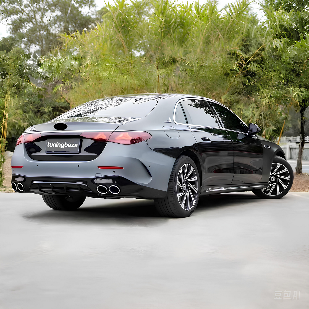 Dyfuzor Tylny Mercedes E W214 / S214 (2023+) AMG-Style z Końcówkami Wydechu 00--00