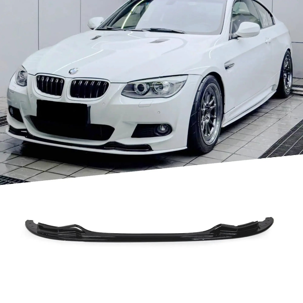 Dokładka Splitter Przód BMW E92 / E93 LCI M3 Style Czarny Połysk (2008–2013)